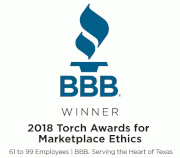 Link to BBB 2018 Torch Awards for Marketplace Ethics Award Winner logo
