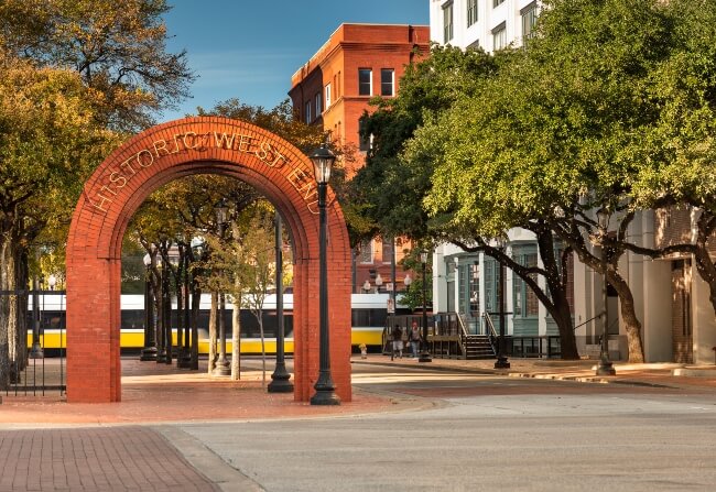 Historic West End neighborhood in Dallas, Texas, where Firefighting’s Finest Moving & Storage provides moving services