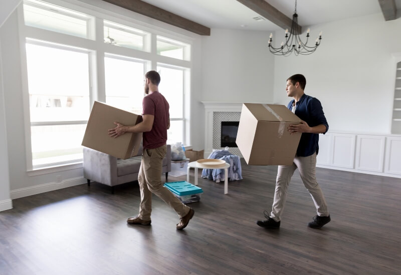 People getting ready for a long-distance move in Houston, Texas