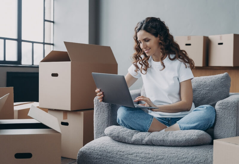 A person after unpacking services in Houston, Texas