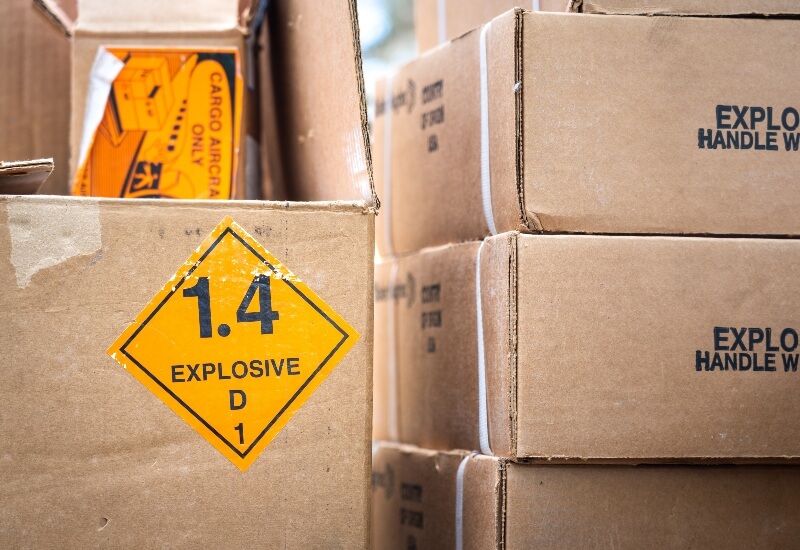 Guns in a storage facility in Texas