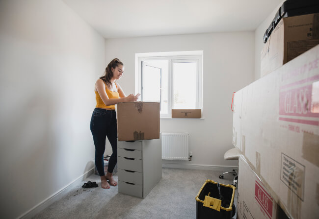 A person preparing for their small move with Firefighting’s Finest Moving & Storage in Texas